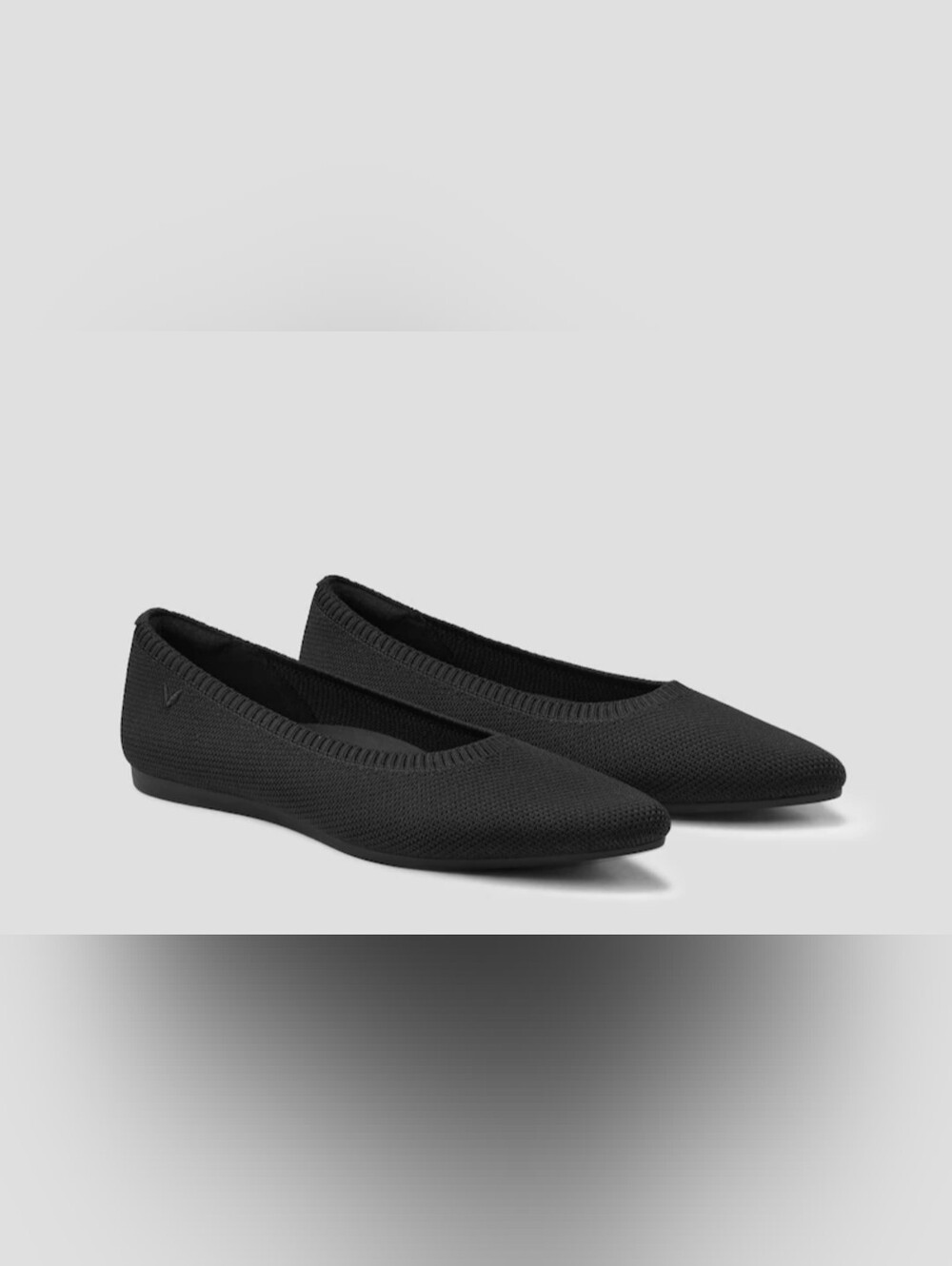 Vivaia Pointed-Toe Ballet Flats Black EU 40 US 9 Washable Knit Comfort Travel